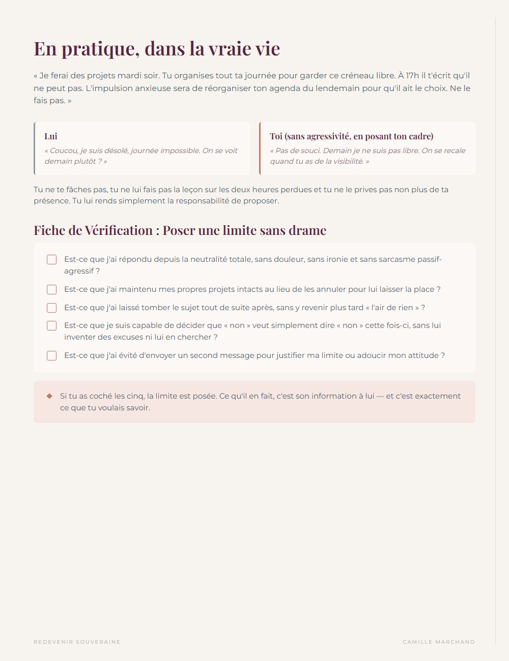 Fiche de vérification : poser une limite sans drame
