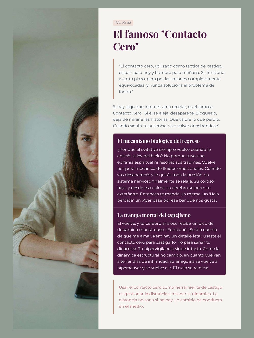 El contacto cero: por qué él vuelve y por qué el ciclo se reinicia
